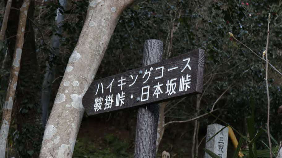 ハイキングコースの表示看板