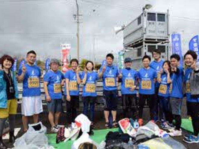焼津みなとマラソンに参加した会社の仲間