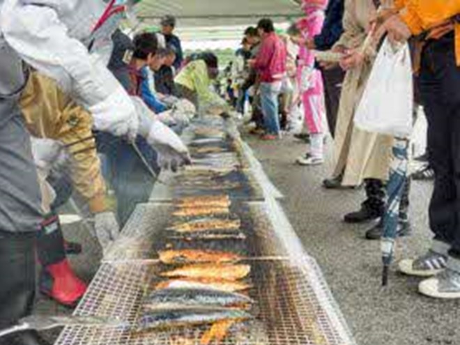 取材当時行われていたさば祭りの様子