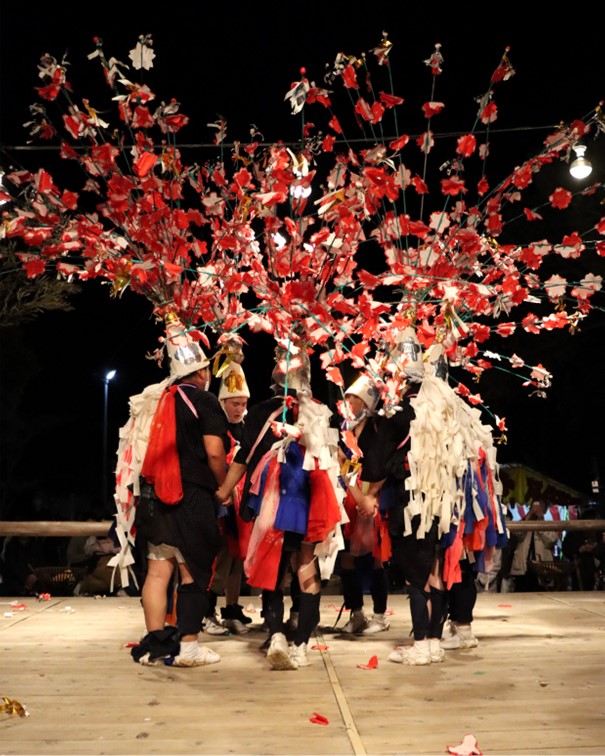 藤守の田遊び 集合シーン